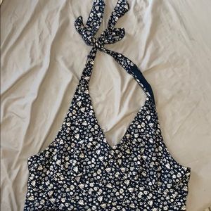Cropped halter top